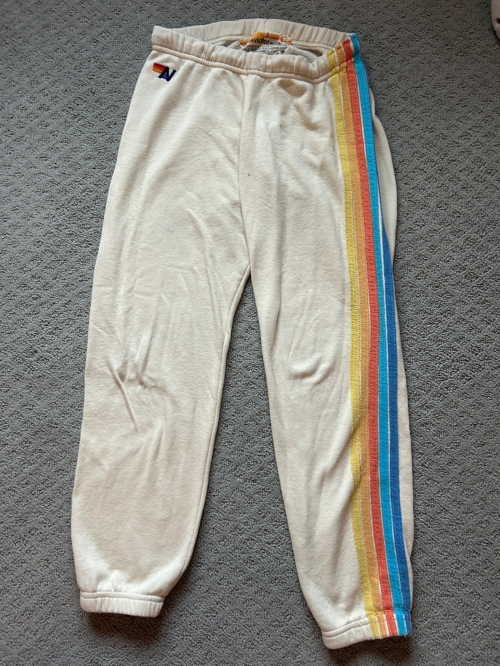 Discontinued stripe adult, small aviator nation sweatpants